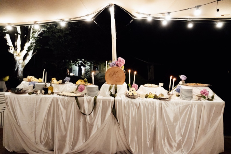 Détail de fromages affinés pour buffet de mariage